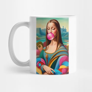 Mona Lisa Blowing Bubblegum Mug